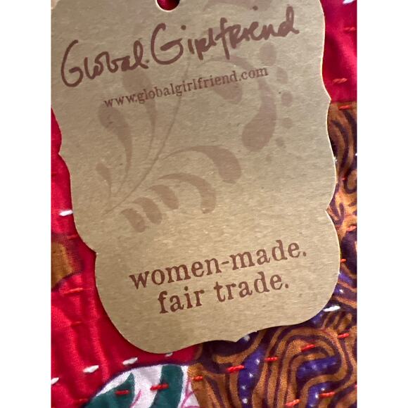 Hand Stitched Kanthra Infinity Scarf - Picture 2 of 6